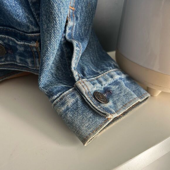 HOST PICK Vintage 80’s Levis Men’s 70506-0215 Denim Trucker Jacket Size 44 L/XL - Picture 11 of 16